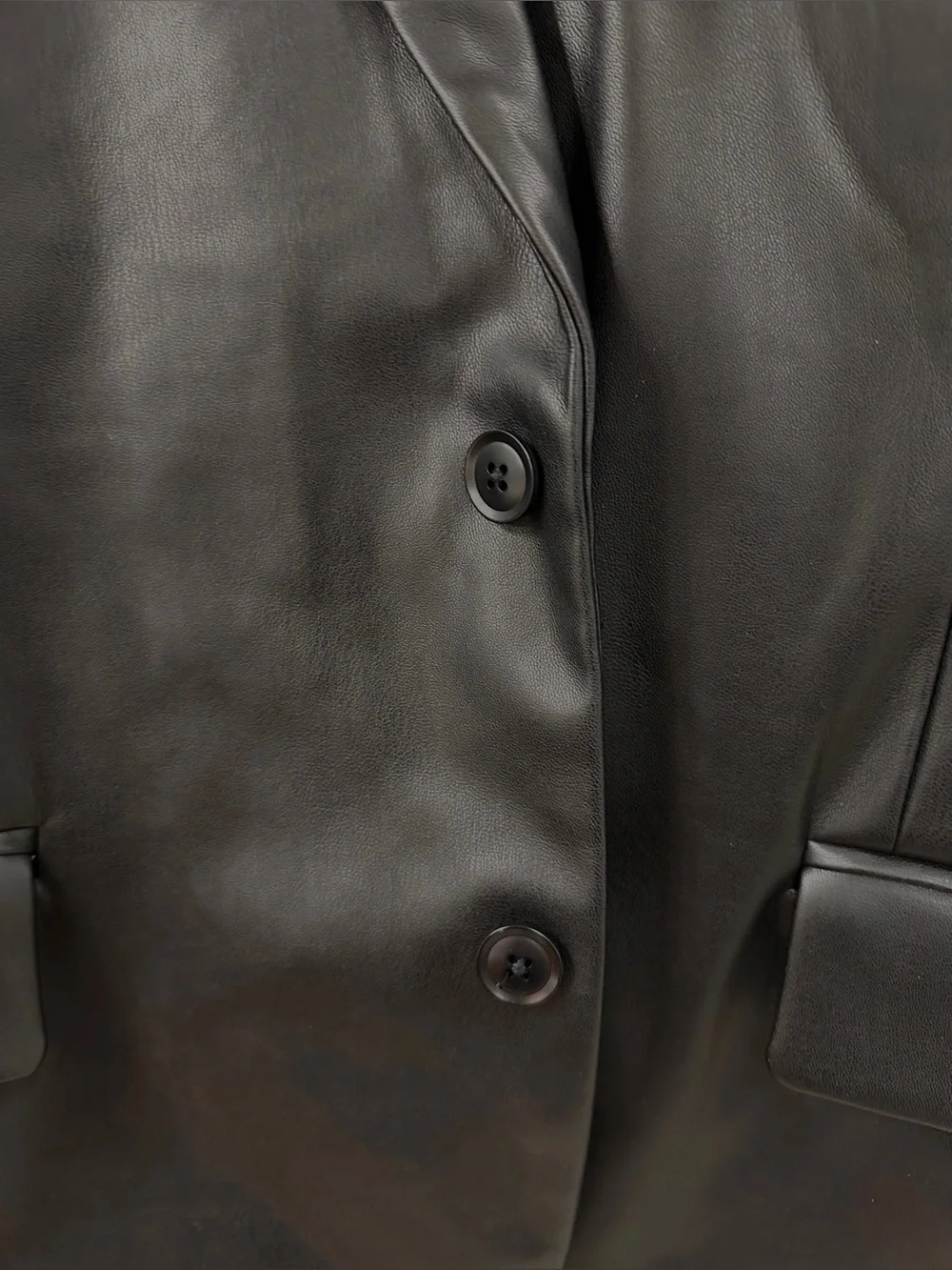 NWT J Ferrar Black Faux Leather Sport Coat Blazer Slim Fit Mens Medium $168